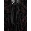 ROSE GAL Rosegal Women Plus Size Gothic Overlay Midi Dress Backless Spaghetti Strap A Line Dress(Orange_3)