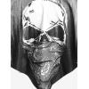 ROSE GAL Rosegal Women Plus Size Gothic Tankini Swimsuit Skull Print Crisscross Flounce Two Piece Bathing Suit(Gray)