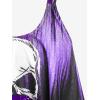 ROSE GAL Rosegal Women Plus Size Gothic Tankini Swimsuit Skull Print Crisscross Flounce Two Piece Bathing Suit(Purple_1)