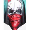 ROSE GAL Rosegal Women Plus Size Gothic Tankini Swimsuit Skull Print Crisscross Flounce Two Piece Bathing Suit(Red)
