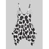 ROSE GAL Rosegal Women Plus Size Modest Tankini Swimsuit Handkerchief Sunflower Cinched Boyleg Swimwer(Black_1)