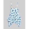 ROSE GAL Rosegal Women Plus Size Modest Tankini Swimsuit Handkerchief Sunflower Cinched Boyleg Swimwer(Blue_2)
