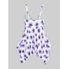 ROSE GAL Rosegal Women Plus Size Modest Tankini Swimsuit Handkerchief Sunflower Cinched Boyleg Swimwer(Purple_1)