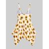 ROSE GAL Rosegal Women Plus Size Modest Tankini Swimsuit Handkerchief Sunflower Cinched Boyleg Swimwer(Yellow_100)
