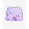 ROSE GAL Rosegal Women Plus Size Modest Tankini Swimsuit Two Piece Bathing Suits Floral Print Swim Tops with Boy Shorts(Purple)