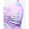 ROSE GAL Rosegal Women Plus Size Modest Tankini Swimsuit Two Piece Bathing Suits Floral Print Swim Tops with Boy Shorts(Purple)