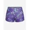 ROSE GAL Rosegal Women Plus Size Modest Tankini Swimsuit Two Piece Bathing Suits Floral Print Swim Tops with Boy Shorts(Purple_1)