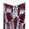 ROSE GAL Rosegal Women Plus Size Modest Tankini Swimsuit Two Piece Bathing Suits Leopard Print Swim Tops with Boy Shorts(Wine Red)