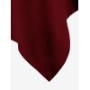 ROSE GAL Rosegal Womens Plus Size Gothic Choker Lace-up Grommets Cutout Handkerchief Hem Cold Shoulder Long Sleeve Tunic Top(Red)