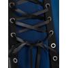 ROSE GAL Rosegal Womens Plus Size Gothic Lace Up Grommets Full Zipper Sleeveless Strap Tank Top(Blue_1)