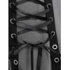 ROSE GAL Rosegal Womens Plus Size Gothic Lace Up Grommets Full Zipper Sleeveless Strap Tank Top(Gray)