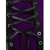 ROSE GAL Rosegal Womens Plus Size Gothic Lace Up Grommets Full Zipper Sleeveless Strap Tank Top(Purple)