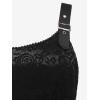 ROSE GAL Women Plus Size 1950s Vintage Floral Lace Jacquard Belt Fit and Flare Dress Cocktail Party Dress(Balck_1)