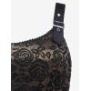 ROSE GAL Women Plus Size 1950s Vintage Floral Lace Jacquard Belt Fit and Flare Dress Cocktail Party Dress(Golden_1)