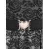 ROSE GAL Women Plus Size 1950s Vintage Floral Lace Jacquard Belt Fit and Flare Dress Cocktail Party Dress(Gray_1)