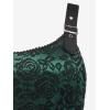 ROSE GAL Women Plus Size 1950s Vintage Floral Lace Jacquard Belt Fit and Flare Dress Cocktail Party Dress(Green_1)