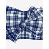 ROSE GAL Women Plus Size 3 Piece Tankini Swimsuit Vintage Bowknot Plaid Tummy Control Bathing Suit(Blue_1)