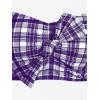 ROSE GAL Women Plus Size 3 Piece Tankini Swimsuit Vintage Bowknot Plaid Tummy Control Bathing Suit(Purple_1)