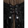 ROSE GAL Women Plus Size Flare Sleeves Ruffles Flower Lace Up 2 in 1 Top(Brown_1)