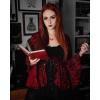 ROSE GAL Women Plus Size Flare Sleeves Ruffles Flower Lace Up 2 in 1 Top(Red_2)