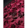 ROSE GAL Women Plus Size Floral Mesh Flocking Patchwork Textured Ruched Gothic Flowy Tank Top(Black)