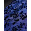 ROSE GAL Women Plus Size Floral Mesh Flocking Patchwork Textured Ruched Gothic Flowy Tank Top(Blue)
