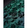 ROSE GAL Women Plus Size Floral Mesh Flocking Patchwork Textured Ruched Gothic Flowy Tank Top(Green)