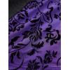 ROSE GAL Women Plus Size Floral Mesh Flocking Patchwork Textured Ruched Gothic Flowy Tank Top(Purple)