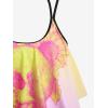 ROSE GAL Women Plus Size Gothic High Waisted Bikini Sets Skull Sunflower Print Two Piece Bathing Suits(Pink)