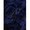 ROSE GAL Women Plus Size Gothic Lace-up PU Leather Patchwork Flocking Midi Dress Buckles Lace Trim Vintage Goth Midi Dress(Blue_1)