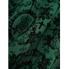 ROSE GAL Women Plus Size Gothic Lace-up PU Leather Patchwork Flocking Midi Dress Buckles Lace Trim Vintage Goth Midi Dress(Green_1)