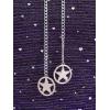 ROSE GAL Women Plus Size Gothic Punk Lace Panel Bell Sleeves Chains Hooded Strug and Textured Tank Top Set(Purple_1)