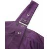 ROSE GAL Women Plus Size Gothic Top Buckle Straps Cold Shoulder Mesh Bell Sleeve Witch Halloween Costume Gothic Tee(Red_1)