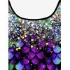 ROSE GAL Women Plus Size Hawaii Two Piece Tankini Swimsuit Set 3D Glitter Mermaid Print Padded Swimwear(Black_1)