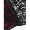 ROSE GAL Women Plus Size Lace-up Gothic Witch Halloween Costume Bell Sleeves T-Shirt(Red_1)