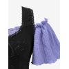 ROSE GAL Women Plus Size Medieval Renaissance Cold Shoulder Textured Crinkly Layered Lace-up Corset Dress(Light Purple)