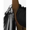 ROSE GAL Women Plus Size Punk Cold Shoulder Flare Sleeves Lace Gothic Dress(Coffee_1)