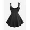 ROSE GAL Women Plus Size Punk Goth Chinas Goth Tank Top(Black_1)