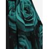 ROSE GAL Women Plus Size Romantic Gothic Lace-up Bell Sleeves Tee Flare Sleeves Renaissance Top Goth Costume Top(Green_1)