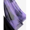 ROSE GAL Women Plus Size Romantic Gothic Lace-up Mesh Bell Sleeves Tee Renaissance Top Gothic Top(Purple_1)