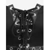 ROSE GAL Women Plus Size Sun Moon Star Goth Dress Chains Lace-up Grommet Sleeveless Midi Dress(Black_1)