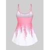 ROSE GAL Women Plus Size Two Piece Modest Tankini Swimsuit Floral Ombre Boyleg Padded Tankini(Pink_1)