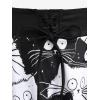 ROSE GAL Women Plus Size Two Piece Tankini Swimsuit Set Funny Cats Printed 2 Piece Bathing Suits(Black_1)