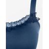 ROSE GAL Women Plus Size Victoria Gothic Lace Trim Lace-up Ruffled Cinched Ruched High Low Midi Dress(Blue_3)