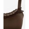ROSE GAL Women Plus Size Victoria Gothic Lace Trim Lace-up Ruffled Cinched Ruched High Low Midi Dress(Coffee_2)