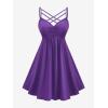 ROSE GAL Womens Plus Size 2pcs Witch Halloween Costume Gothic Lace Hooded Dress(Purple_4)