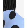 ROSE GAL Womens Plus Size Curve Cinched Polka Dot Crisscross Tankini Swimsuit Set(Blue_2)