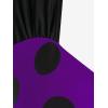 ROSE GAL Womens Plus Size Curve Cinched Polka Dot Crisscross Tankini Swimsuit Set(Purple_2)