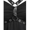 ROSE GAL Womens Plus Size Curve High Low Tank Tops Gothic Sleeveless Strap Tank Top(Black_2)