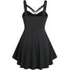 ROSE GAL Womens Plus Size Curve High Low Tank Tops Gothic Sleeveless Strap Tank Top(Black_2)